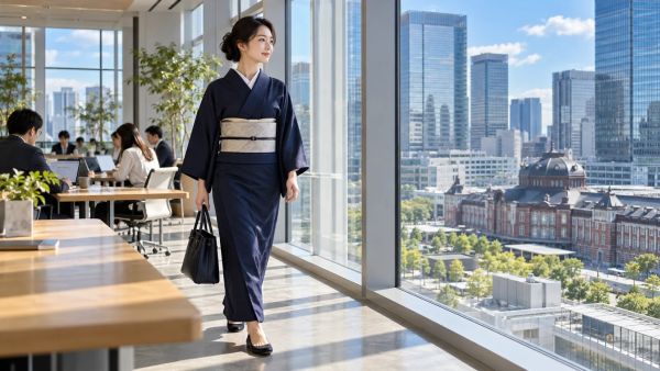 Découvrez comment le kimono s'invite au bureau